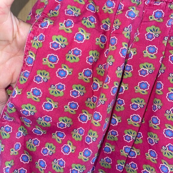 Liz Sport Vintage Womens Size Small Pink Relaxed Fit Floral Cotton Pants - Picture 4 of 10